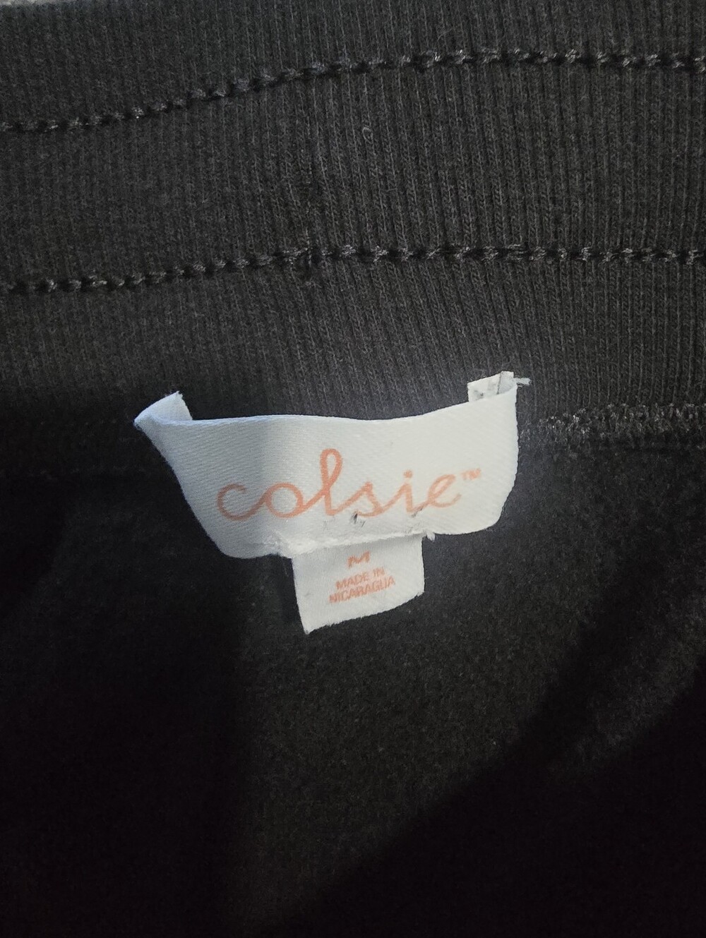 Colsie Black Drawstring Lounge Pants - Picture 3 of 4